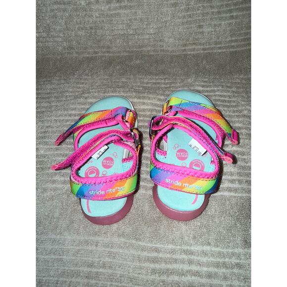 Stride Rite 360 Girl's Sevita Sandal Toddler Size 5 blinking Light Up Shoes - Picture 3 of 8